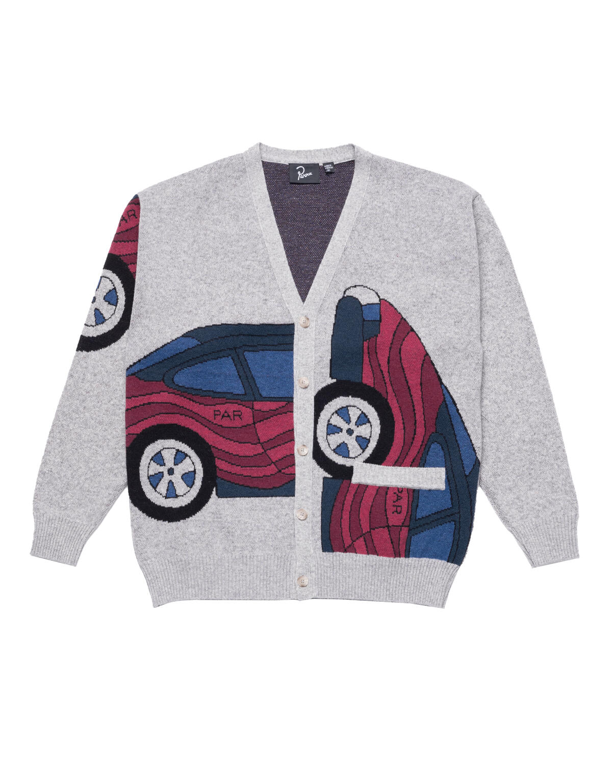 by Parra no parking knitted cardigan | 50422 | AFEW STORE